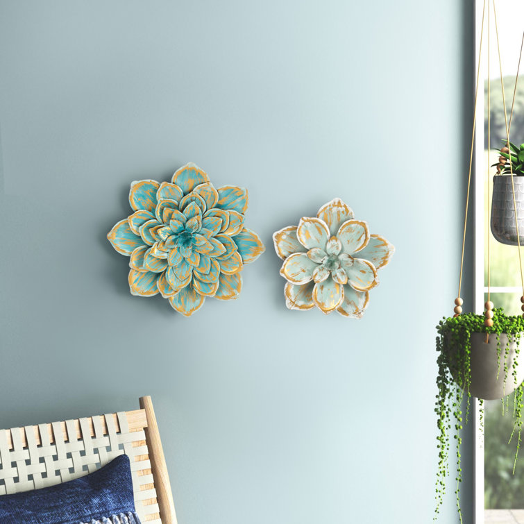 Mistana™ 2 Piece Multiple Layer Metal Flower Wall Décor Set & Reviews